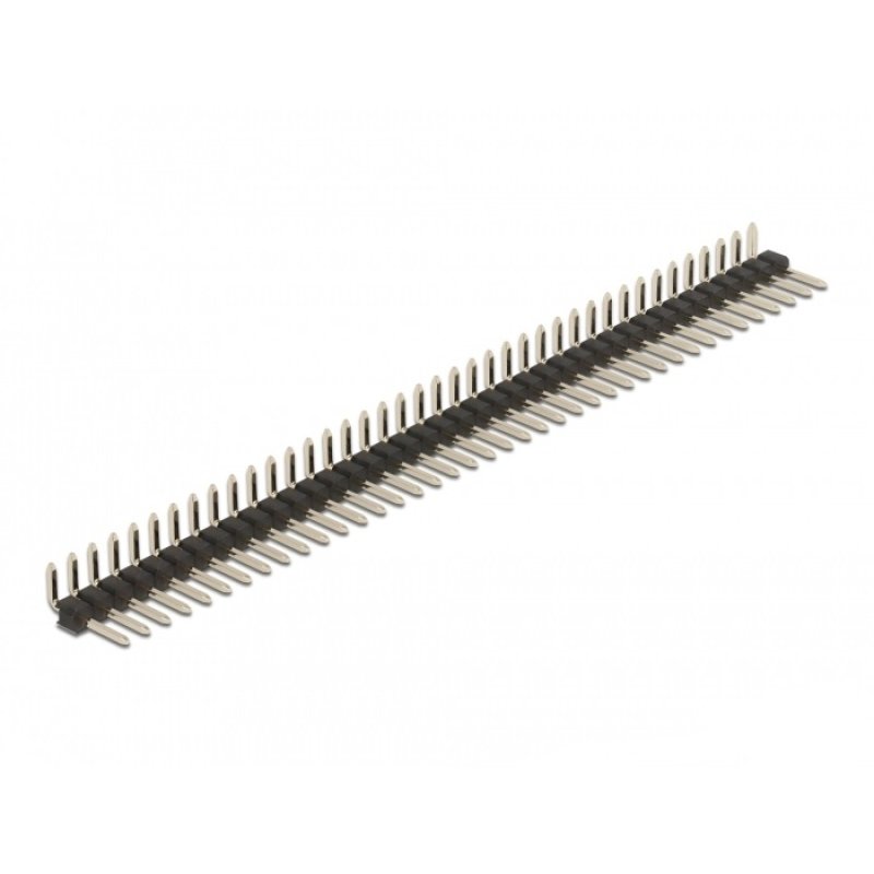 DeLOCK Barrette de 40 broches, écartement 2,54 mm, 1 rangée, angulée, 5 unités