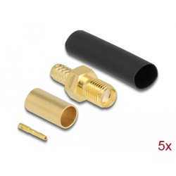 DeLOCK SMA femelle à sertir LMR200 avec manchon rétractable correspondant