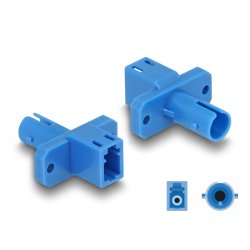 DeLOCK Optical Fiber Hybrid Coupler LC Simplex female to ST Simplex female blue