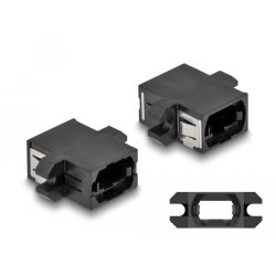 DeLOCK Optical Fiber Coupler MPO female to MPO female black
