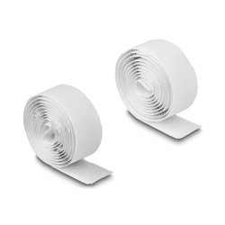 DeLOCK Rouleau de bande scratch autoadhésif, L 1 m x l 20 mm, blanc