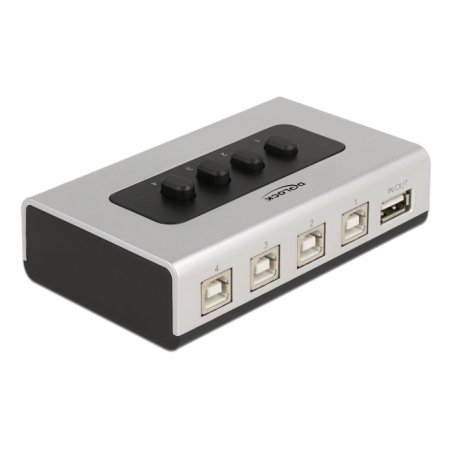 DeLOCK Switch USB 2.0 with 4 x Type-B female to 1 x Type-A female manual bidirectional