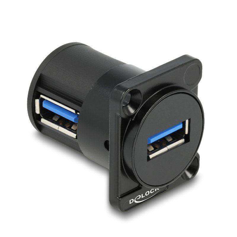 DeLOCK D-Type Module USB 2.0 Type-A female to female 90° angled