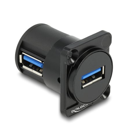 DeLOCK D-Type Module USB 2.0 Type-A female to female 90° angled