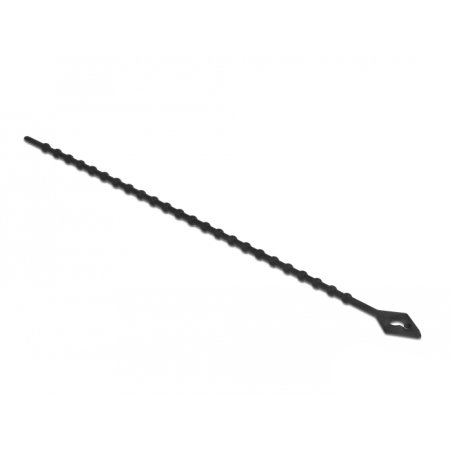 DeLOCK Beaded Cable Tie reusable L 150 x W 2.4 mm black 100 pieces