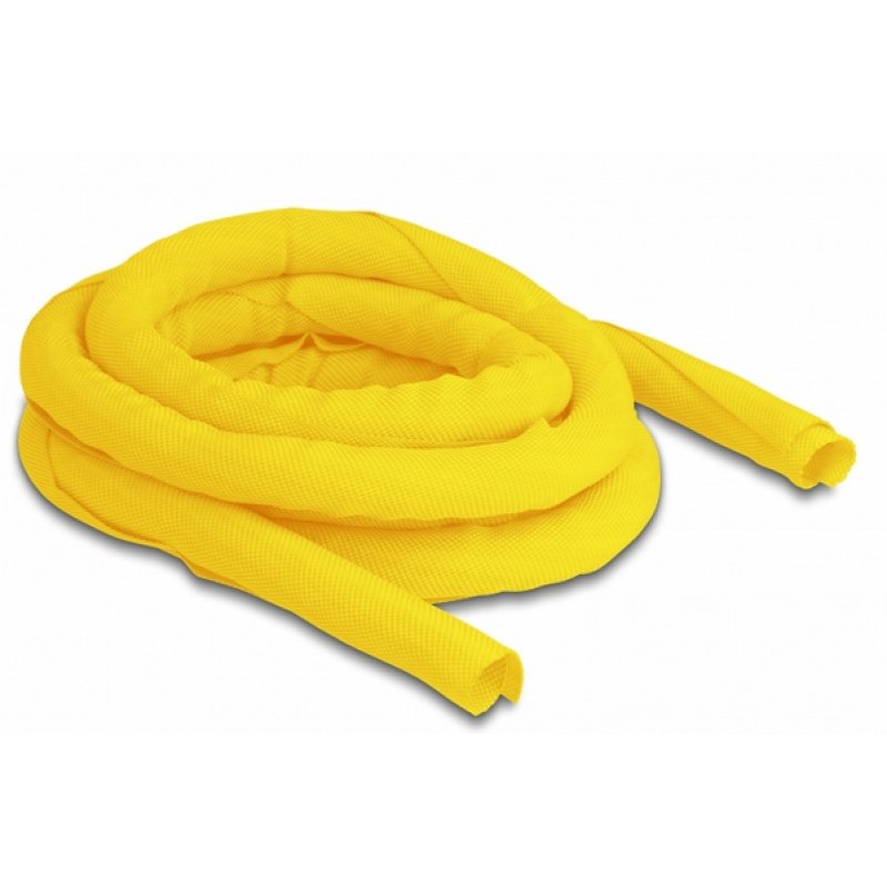 DeLOCK Woven Sleeve self-closing heat-resistant 2 m x 16 mm yellow
