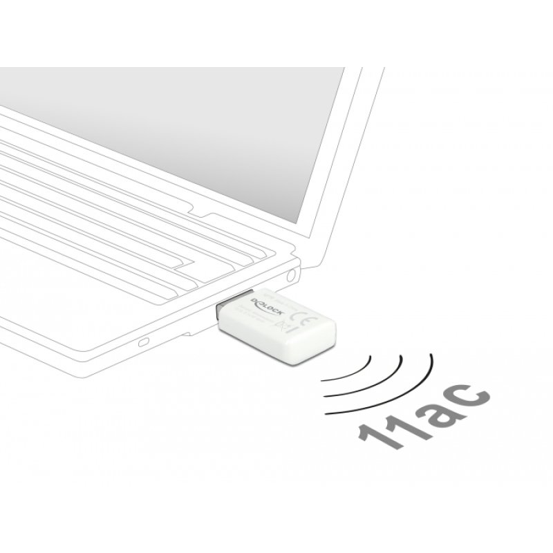 Delock USB 3.0 Dualband WLAN ac/a/b/g/n Micro Stick 867 300 Mbps