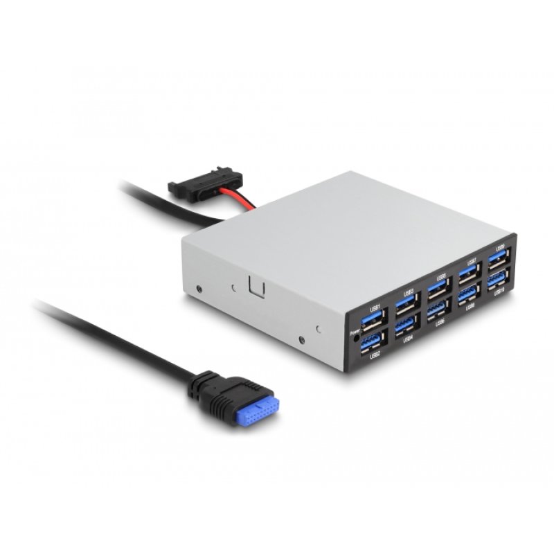 DeLOCK Panneau avant 3.5″ USB 5 Gbps 10 x USB Type-A