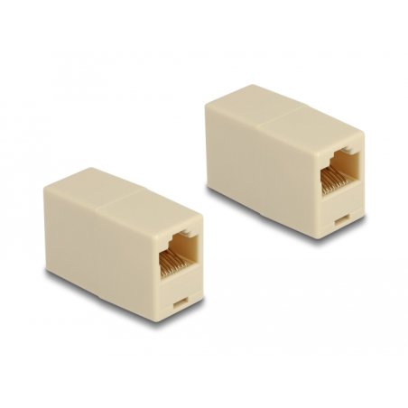 DeLOCK Adaptateur RJ45 femelle à RJ45 femelle, UTP, beige