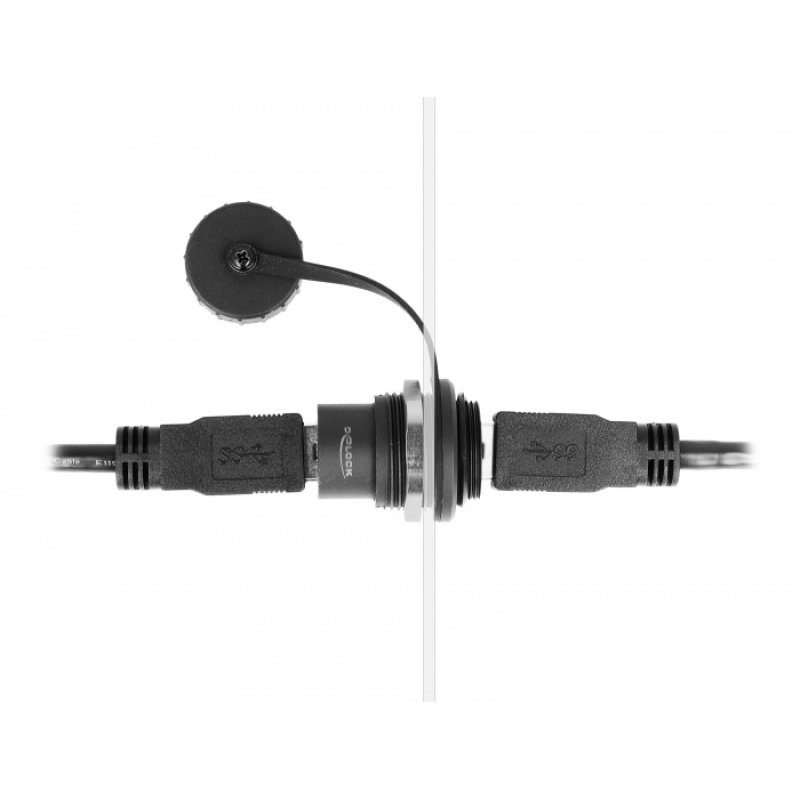 DeLOCK USB 3.2 Gen 1 Type-A built-in connector with protective dust cap