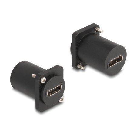 Delock D-Typ Modul HDMI 8K 60Hz Buchse zu Buchse mit Schrauben schwarz