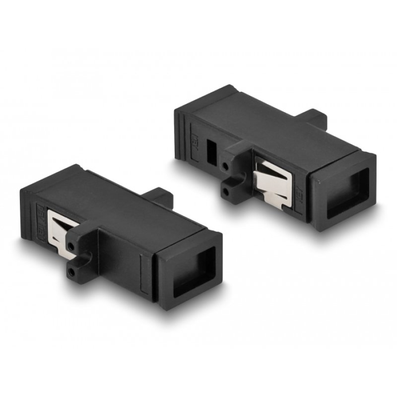 DeLOCK Coupleur de fibre optique MTRJ femelle à MTRJ femelle, noir