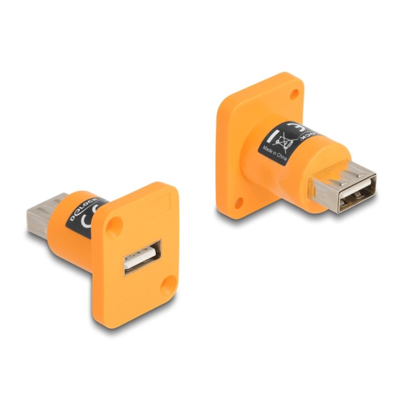 DeLOCK Module D-Type USB 2.0 Type-A femelle à femelle, orange