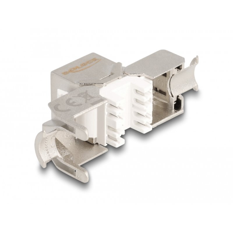 DeLOCK Keystone Module RJ45 jack to LSA Cat.6A toolfree with red dust cover