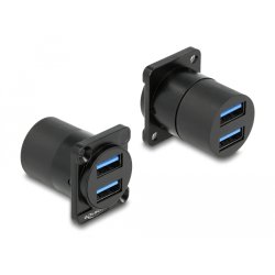 Delock D-Typ Modul USB 5 Gbps Typ-A 2 x Buchse zu 2 x Buchse