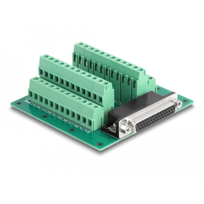 DeLOCK D-Sub HD 44 pin female to Terminal Block for DIN rail