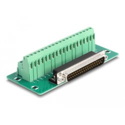 DeLOCK D-Sub 37 broches males vers bornier pour rail DIN