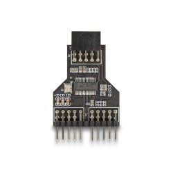 Delock USB 2.0 Hub 9 Pin Pfostenbuchse zu 2 x 9 Pin Pfostenstecker