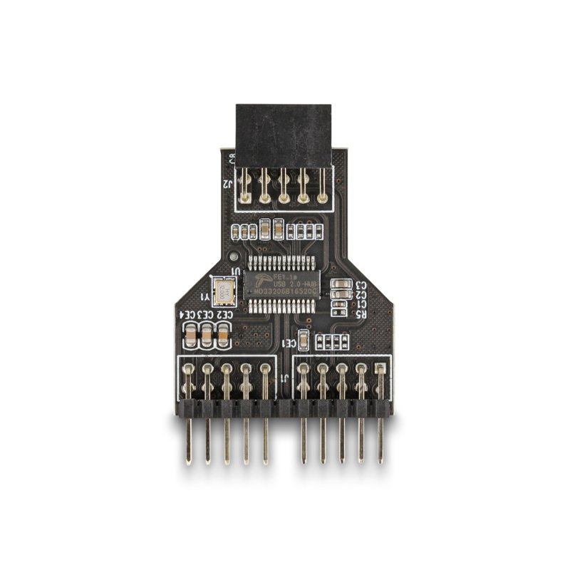 DeLOCK Tête femelle USB 2.0 Hub 9 broches vers tête mâle 2 x 9 broches