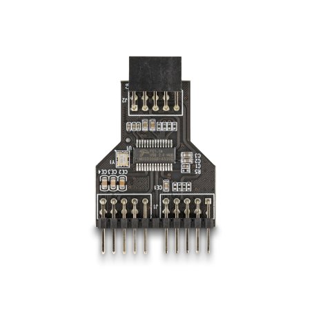 DeLOCK Tête femelle USB 2.0 Hub 9 broches vers tête mâle 2 x 9 broches