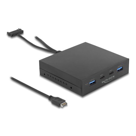 DeLOCK Panneau avant 3.5″ USB 3.2 Gen 2, 2 x USB Type-C 2 x USB Type-A