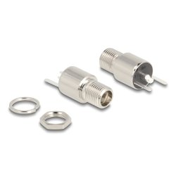 DeLOCK Connecteur DC 5,5 x 2,5 mm femelle, version à cloison soudée - ronde 20 V / 9 A
