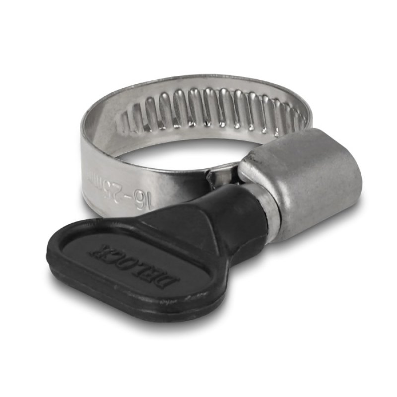 Delock Schlauchschelle mit Flügelmutter 16 - 25 mm 10 Stück schwarz