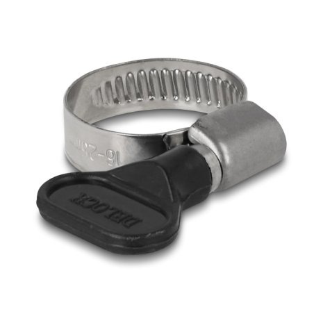 Delock Schlauchschelle mit Flügelmutter 16 - 25 mm 10 Stück schwarz