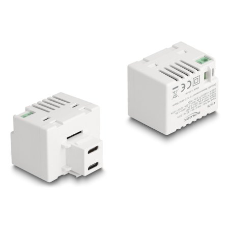 DeLOCK Module Keystone avec 2 ports de chargement USB Type-C PD 20 W blanc