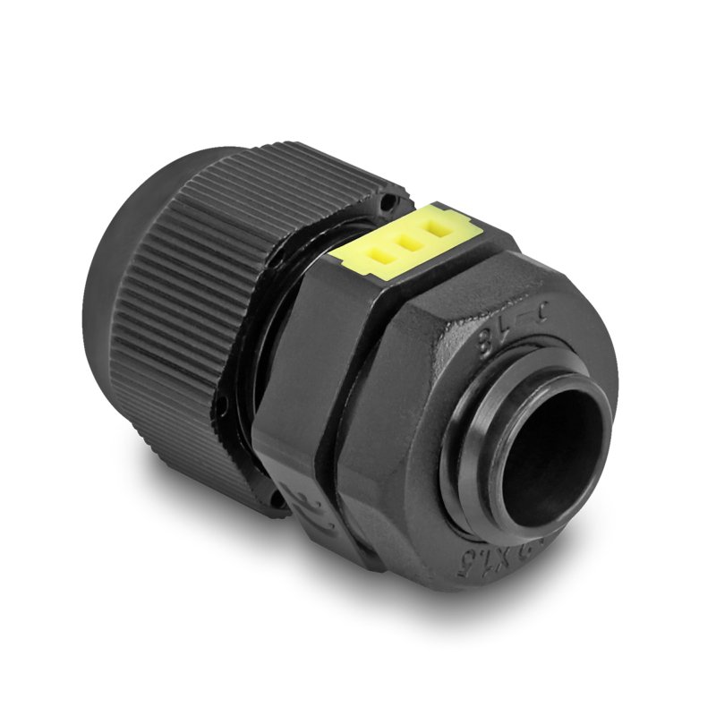 DeLOCK Cable Gland M12 with ventilation IP68 dust and waterproof black 2 pieces