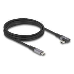 Delock USB 20 Gbps Kabel gewinkelt links / rechts USB PD 3.1 Extended Power Range 240 W 2 m