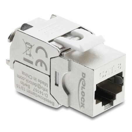 Delock Keystone Modul RJ45 Buchse zu LSA Cat.8.1 geschirmt werkzeugfrei