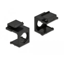 Keystone Abdeckung schwarz mit 9,7 mm Durchführung Hex 4 Stück