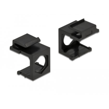 Keystone Abdeckung schwarz mit 9,7 mm Durchführung Hex 4 Stück