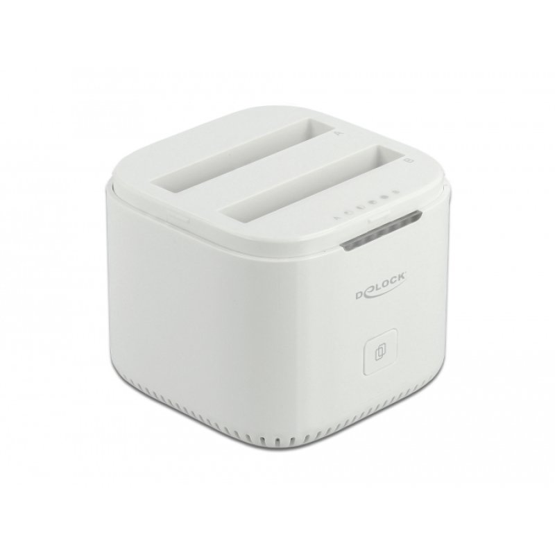 DeLOCK USB Type-C™ 3.2 Docking Station for 2 x 2.5″ SATA HDD / SSD with Clone Function