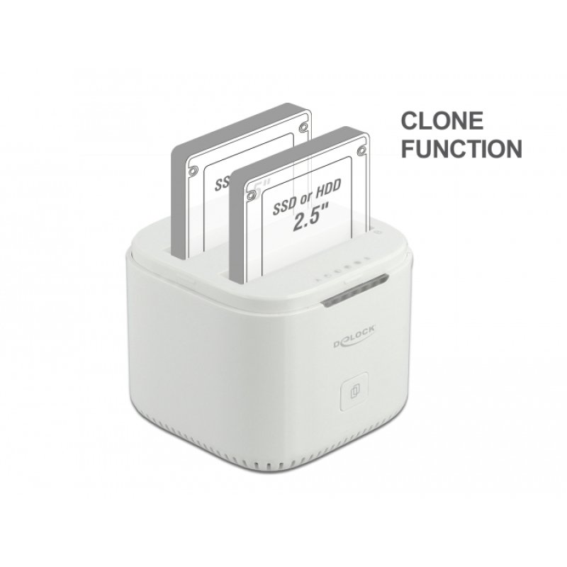 USB Type-C™ 3.2 Dockingstation für 2 x 2.5? SATA HDD / SSD mit Klon Funktion