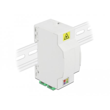 DeLOCK Boitier de connexion de la fibre optique pour rail DIN 4 x SC Simplex ou LC Duplex