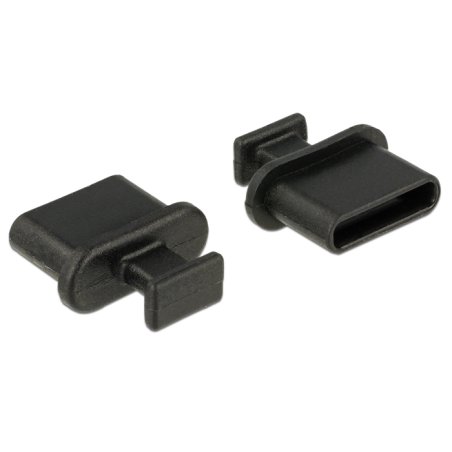 Staubschutz für USB Type-C™ Buchse mit Griff 10 Stück schwarz