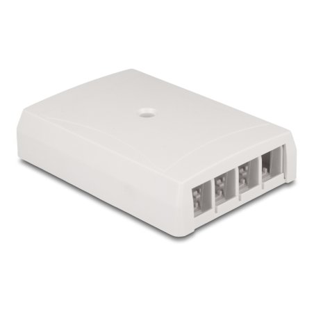 DeLOCK Keystone Surface Mounted Box surface mounted 4 Port for fiber optic and network white