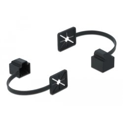 DeLOCK Dust Cover for RJ45 plug with mounting clip black