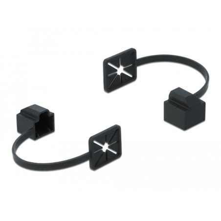 DeLOCK Dust Cover for RJ45 plug with mounting clip black
