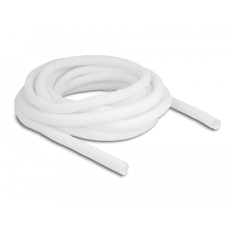 DeLOCK Braided Sleeve self-closing 5 m x 13 mm white