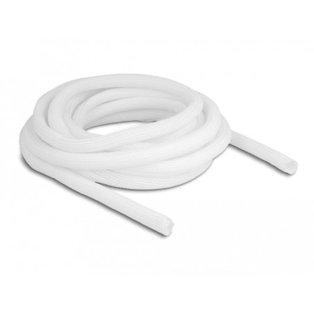 DeLOCK Braided Sleeve self-closing 5 m x 13 mm white