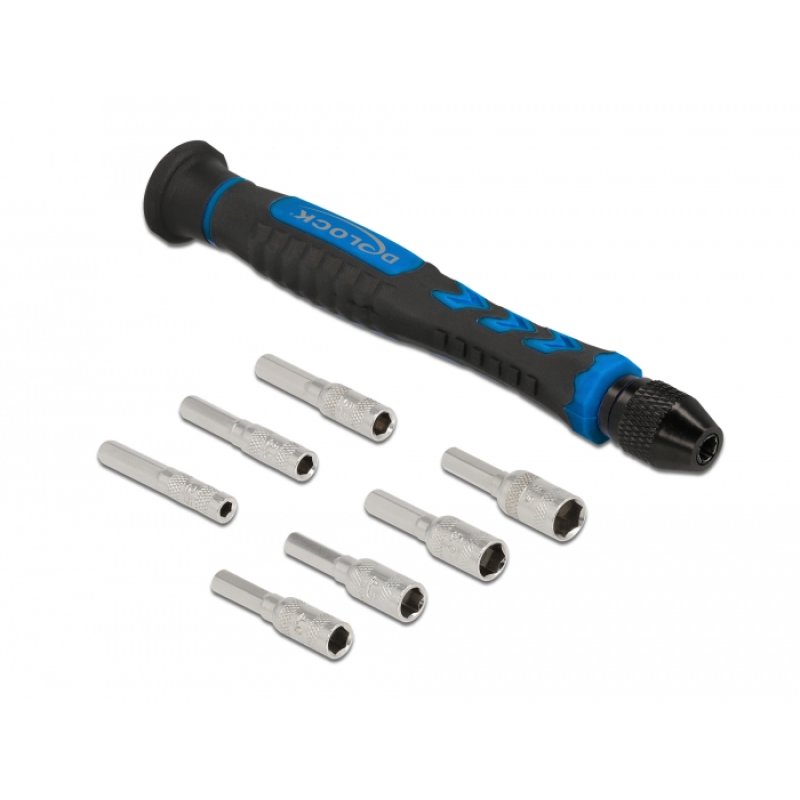 DeLOCK Screwdriver Set 8 pieces external hexagonal hollow shaft 2.5 - 5.5 mm