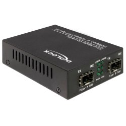 DeLOCK 86203 convertisseur de support réseau 1000 Mbit/s Noir