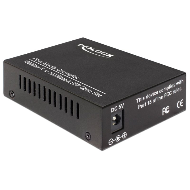 DeLOCK 86203 network media converter 1000 Mbit/s Black