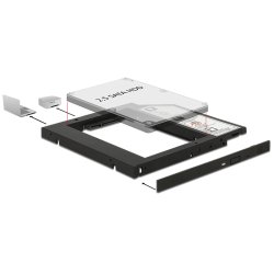 Caddy Slim SATA 5.25? Einbaurahmen (10 mm) für 1 x 2.5? SATA HDD bis 9,5 mm