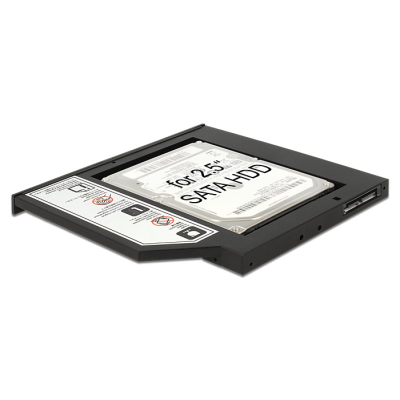 DeLOCK 62669 Obturateur de baie de lecteur 13,3 cm (5.25") Panneau de façade Noir