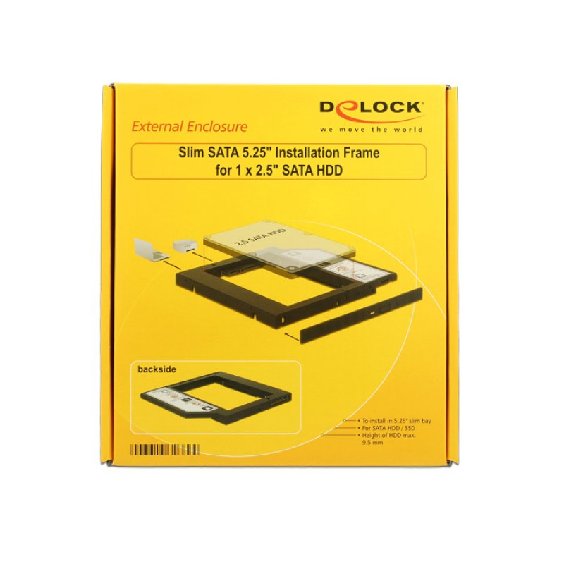 DeLOCK 62669 drive bay panel 13.3 cm (5.25") Bezel panel Black