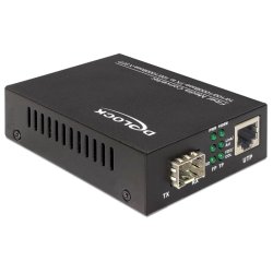 DeLOCK 86110 convertisseur de support réseau 1000 Mbit/s Noir